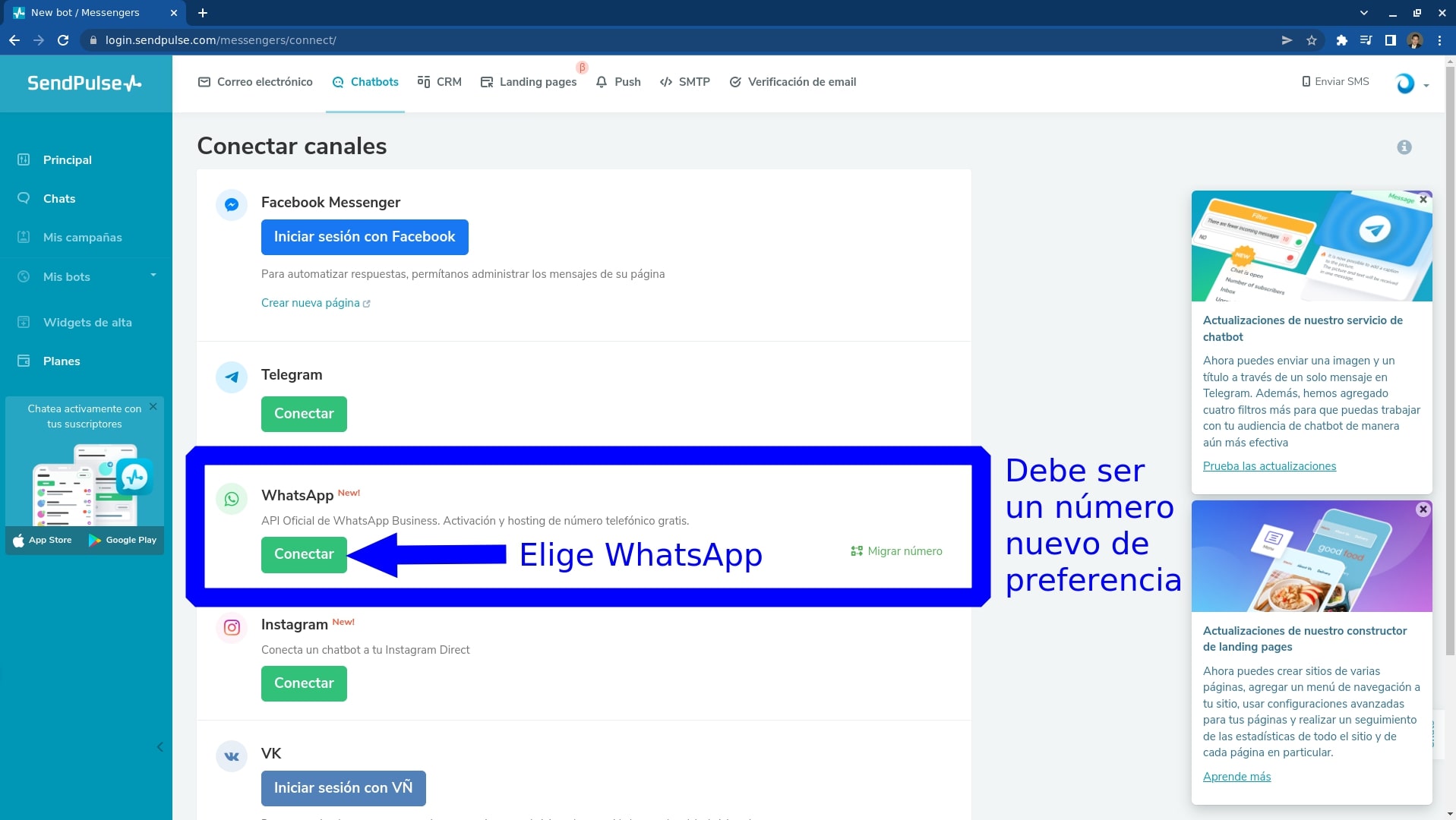 18-Elige WhatsApp de las opciones presentadas en pantalla